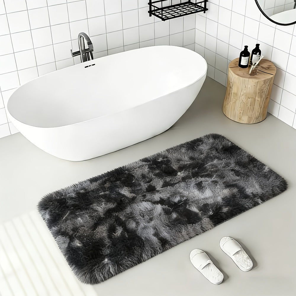 Fluffy Area Rug Tie-Dye Soft Carpet for Living Room Bedroom Office Thickened 1000g/㎡ Machine-Woven Indoor Mat Multi-Color Multi-Size Dark Gray Light Grey Khaki Pink Black White Purple
