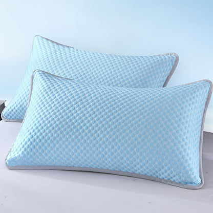 Cooling Pillow Cases 2-Pack 3D Ice Bean Texture – Soft Polyester Pillowcases for Summer | Machine Washable | Cool Sleep Bedroom Pillow Covers | 18.9" x 29.13" | No Insert