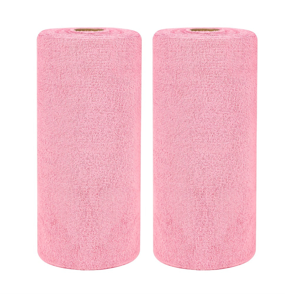 Microfiber Cleaning Cloths Reusable Paper Towel Roll Replacement – Washable Absorbent Tear-Away Dishcloths for Kitchen, Bathroom & Car | Eco-Friendly Rags 50 or 100 Pack, 12x12 Inch