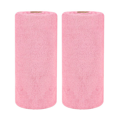 Microfiber Cleaning Cloths Reusable Paper Towel Roll Replacement – Washable Absorbent Tear-Away Dishcloths for Kitchen, Bathroom & Car | Eco-Friendly Rags 50 or 100 Pack, 12x12 Inch
