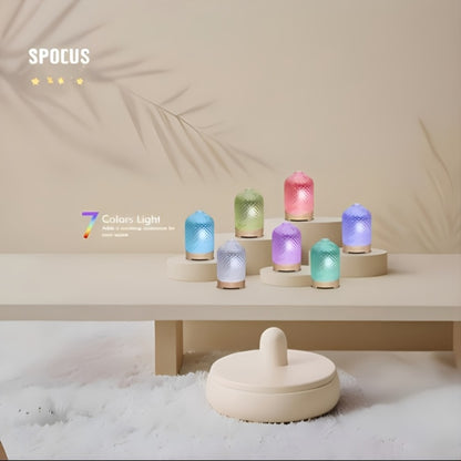 Essential Oil Diffuser Aromatherapy Humidifier with 7 Color LED Lights, Whisper-Quiet Operation, Auto Timer & Shut-Off, Cool Mist for Bedroom, Office, Yoga, Sleep — 200ml & 6.76oz Options