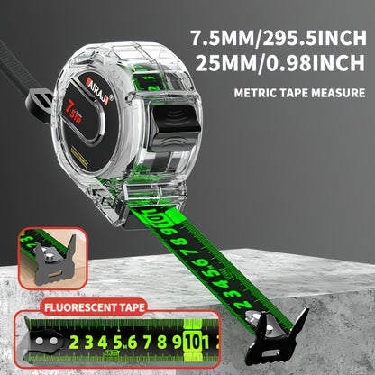 Steel Tape Measure Heavy Duty Fluorescent Anti-Drop Durable Measuring Tape 5M 7M 10M with Wide Blade for Home Construction Woodworking DIY