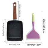 Wooden handle tamagoyaki + silicone spatula