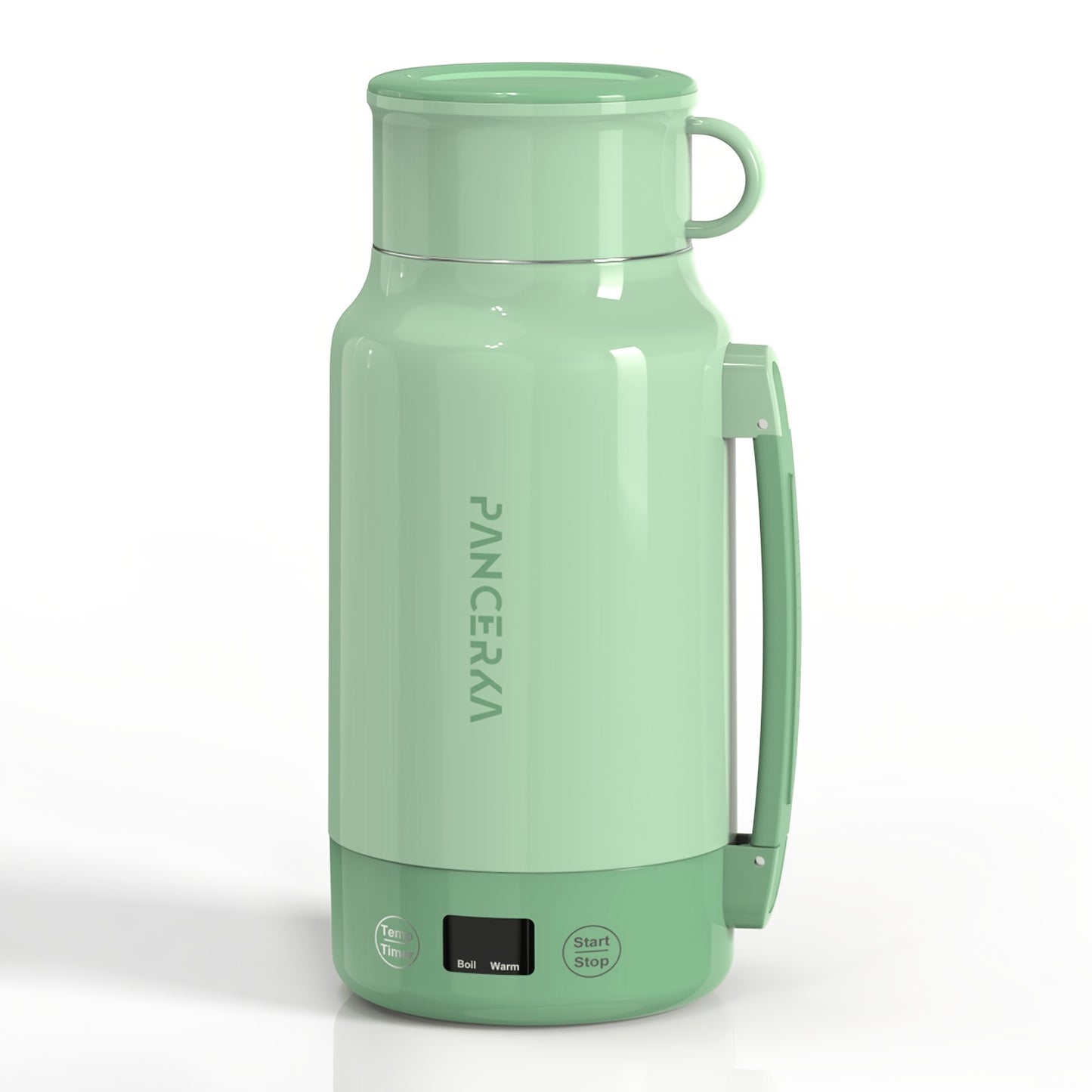 Portable Electric Kettle 400W – 1L 33.8oz Fast Heating 304 Stainless Steel Kettle with Smart Temperature Control, Boil & Warm Functions, Safe & Easy to Clean, Perfect for Travel & Home – Green, White
