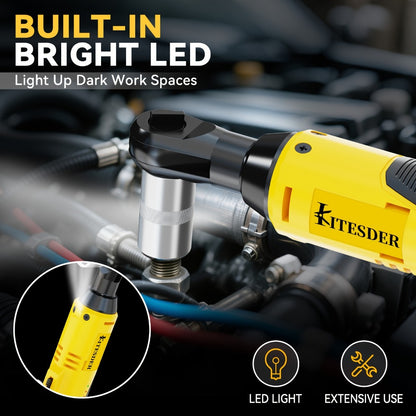 Electric Ratchet Wrench Set 12V Cordless with Lithium Battery – Fast Charge, Variable Speed Trigger, Socket Sleeves, for Automotive Repair, Screws & Nuts – Basic & Full Kit Options