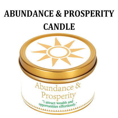 Manifestation Candles Scented Soy Wax with Golden Crystal – Law of Attraction Abundance Candle for Meditation, Yoga & Focus | Spiritual Gift for Women with Guidance Card | Christmas, Birthday, New Year