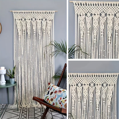 Bohemian Tapestry Wall Hanging - Large Boho Woven Wall Decor with Boho-Chic Patterns, Vertical Macrame Style Tapestry for Bedroom Living Room Wedding, Aesthetic Room Decor