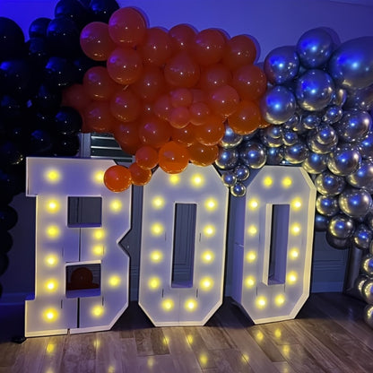 Marquee Letter Lights Warm White LED - 3FT Light Up Letters A-Z for Birthday, Anniversary, Wedding & Party Decor, Battery Powered KT Board Lighted Alphabet Signs for Wall & Indoor Display