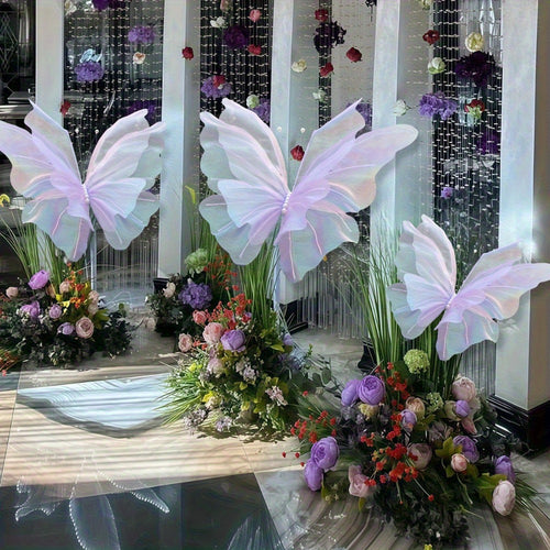 3D Butterfly Wall Decor Large 50cm Artificial Butterfly Decorations for Wedding Birthday Baby Shower Party Home Wall Decor 3 Pieces