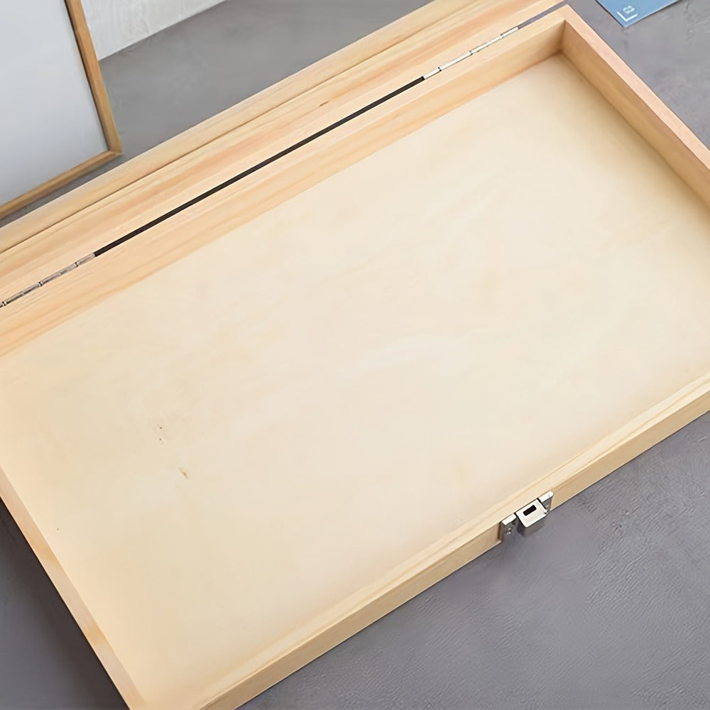 Lockable Wooden Display Storage Box with Acrylic Window – Jewelry & Collectibles Organizer Drawer Box, Elegant Wood Finish, Clear Viewing Panel, Gift Box