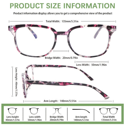 Blue Light Blocking Reading Glasses for Women 5-Pack – Stylish Computer Readers with Spring Hinges, Anti-Blue Light Lenses, Multiple Strengths 1.0–4.0x, Multicolor