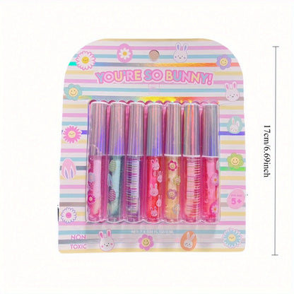 Lip Balm Set 7 Flavors Gift Box 0.04oz Each Moisturizing Flavored Lip Balm Kit for Dry Lips Women Girls Valentine's Day Birthday Christmas Gift