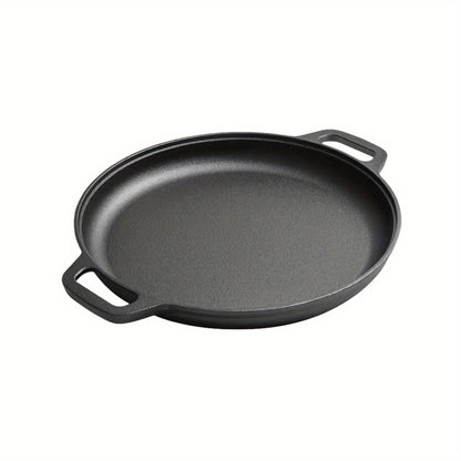 Pre-Seasoned Cast Iron Pan Set - Non-Stick Multifunctional Skillet for Pizza Home Kitchen Outdoor Cooking, Even Heating Compatible with All Stoves, 1/2/3 Piece Options