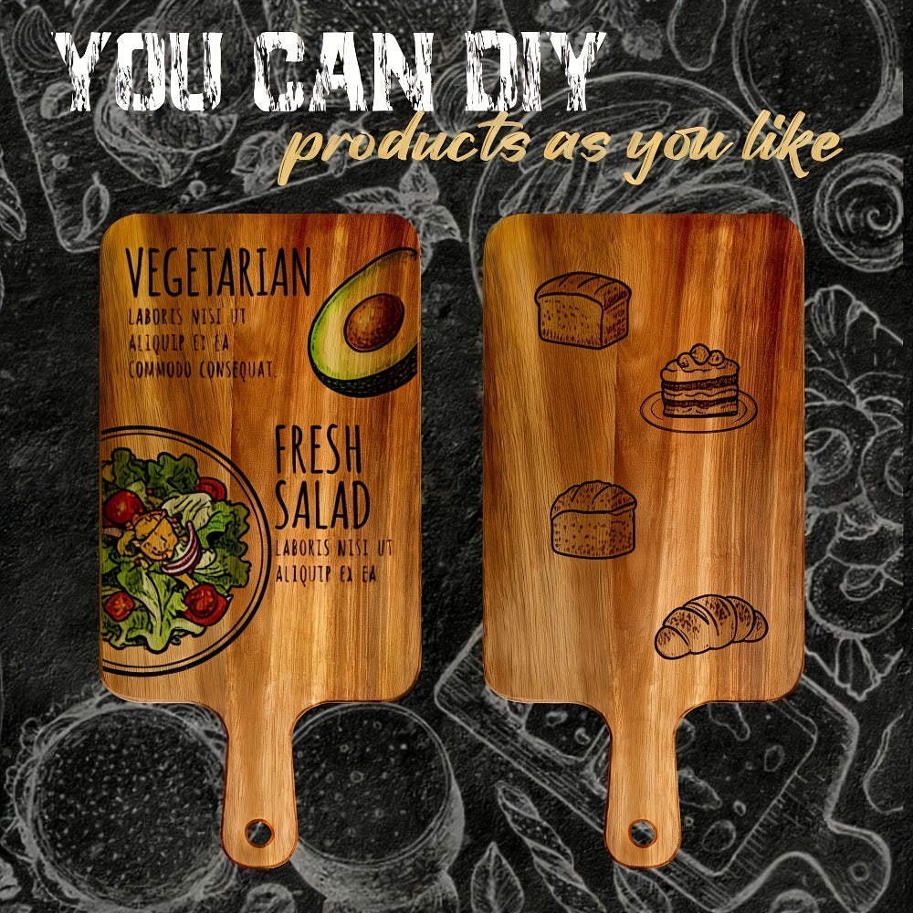 Acacia Wood Cutting Board Set with Handle – Large 15.7x7.8 Inch Kitchen Chopping Boards for Vegetables, Meat & Cheese, Dishwasher Safe, Durable Food Prep Board for Home Chefs, 5-Pack or 10-Pack