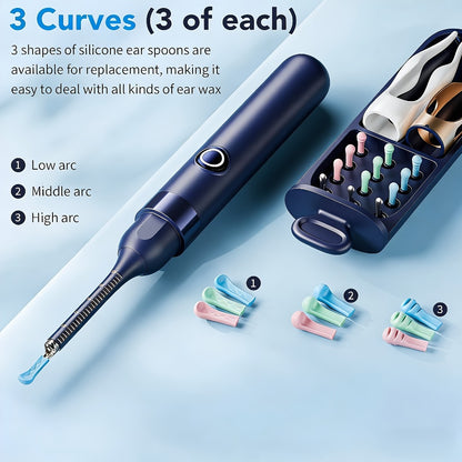 Upgraded 1080P Ear Wax Removal Tool with Camera & Storage Case – LED Light, iOS & Android Compatible, Complete Ear Cleaning Kit, Holiday & Birthday Gift for Whole Family