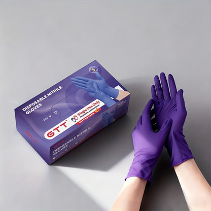 Disposable Nitrile Gloves 500pcs Dark Purple 4.5 Mil Latex-Free Powder-Free S/M/L/XL Kitchen Cleaning Pet Care Multi-Purpose