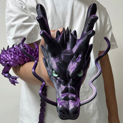 3D Printed Dragon 35.4 Inch with Flexible Joints – Articulated Poseable Dragon Figurine for Car Dashboard, Home Decor & Desk Display, Perfect for Christmas, Halloween & Birthday Gifts