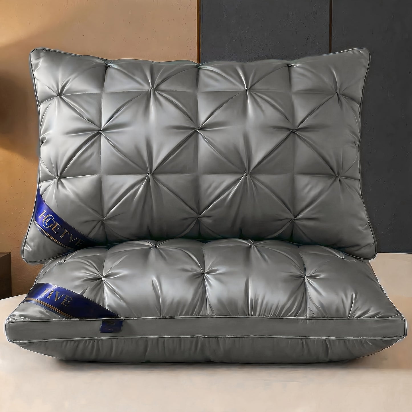 Pillows 2 Pack Queen King Size – Luxury Hotel Quality Deep Sleep Neck Support Pillow High Fluffiness Soft Breathable Fabric All Season Bed Pillow Set
