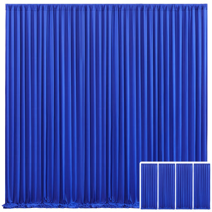 Blackout Backdrop Curtain 4 Pack 5x10 Ft - Heavyweight Nonwoven, Wrinkle-Resistant, Smooth Hanging for Wedding Birthday Baby Shower Party Photography Background Decoration