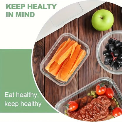 Glass Food Storage Containers with Lids Set of 12, Airtight Leak-Proof Meal Prep Containers, Microwave Oven Freezer Dishwasher Safe Bento Boxes for Pantry Kitchen Organization