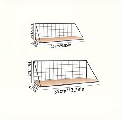 Metal Floating Wall Shelf – No Drill Wall Mounted Storage Rack for Bathroom, Living Room & Bedroom, Minimalist Iron Wall Organizer Shelf Decor