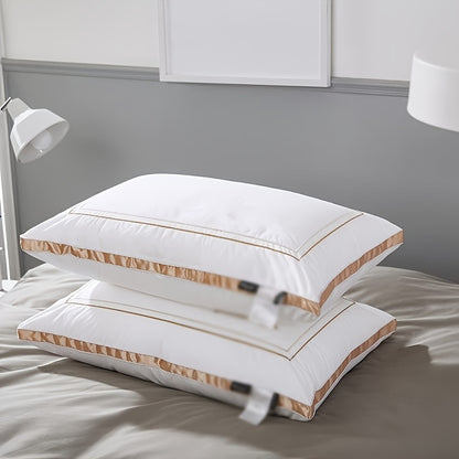 Hotel Luxury Bed Pillows for Sleeping – Down Alternative Gusseted Pillow Set, Supportive & Breathable for Side Back Stomach Sleepers, Standard Queen King Size, Pack of 2 or 4