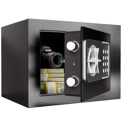 Fingerprint Safe Box with Password and Key Lock 0.3 0.8 1.13 1.71 Cu Ft Home Security Safe for Money Documents Passports Jewelry Bedroom Office Bedside Electronic Combination Lock Steel Safe