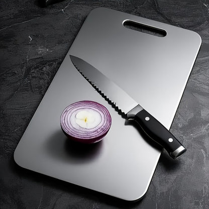 Titanium Cutting Board for Kitchen 14"x10" Large Double Sided | 100% Pure Titanium Metal Cutting Board | Durable Non-Porous Knife-Friendly Surface | Premium Kitchen Prep Board for Home & Professional Use