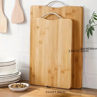 Double-Sided Bamboo Cutting Board – Sturdy Reversible Chopping Board for Kitchen Food Prep – Eco-Friendly Bamboo Board for Fruit, Vegetables & Meat – Multiple Sizes: 8.66x12.6", 10.24x14.17", 11.02x15.75"