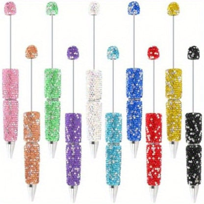 Glitter Beaded Pens Set 20pcs Sparkly String Bead Ballpoint Pens Colorful Fun Writing Pens for Office School Party Favors Wedding Gifts Birthday Presents Girls Women
