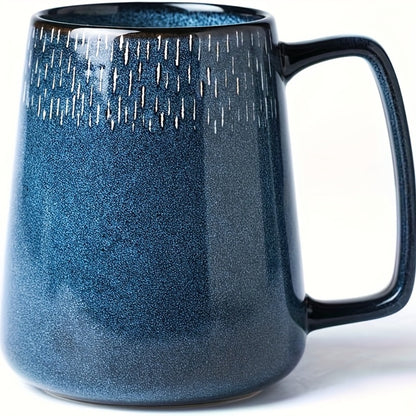 Large Ceramic Coffee Mug 24oz with Big Handle – Microwave & Dishwasher Safe Extra Large Tea Cup | Colorful Conical Mug for Office Home Travel Gift in Green Pink Violet Blue