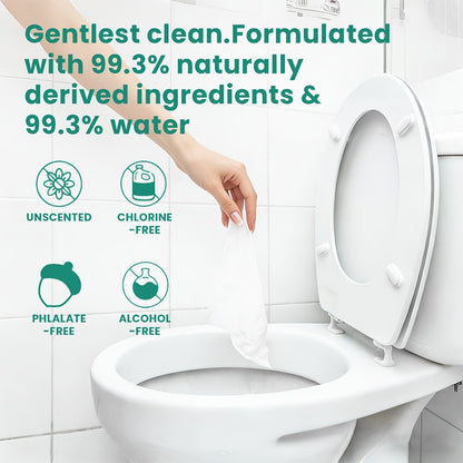 Flushable Wet Wipes Adult XL Unscented No Alcohol Septic Safe Toilet Wipes Portable Family Size for Bathroom Outdoor Camping Travel Hygiene 150 or 300 Wipes 3 or 6 Pack