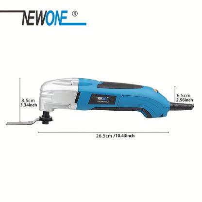 Oscillating Multitool Kit 2.5 Amp Corded, 6-Speed Variable, 3° Oscillation Angle, Cutting Tool for Wood Metal Plastic, High-Precision Renovator Tool for DIY Projects & Home Repairs, Accessories Included