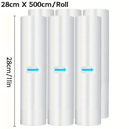 Vacuum Sealer Bags Rolls BPA-Free Diamond Textured Food Saver Bags for Vacuum Sealer Machine - Commercial Grade Vacuum Storage Bags for Food Preservation, Kitchen & Restaurant Use, 6-Pack Combo