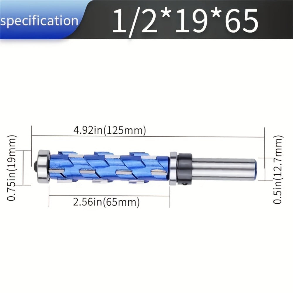 Carbide Flush Trim Router Bit 1/2" Shank - Double Bearing Design, Precision Woodworking Template Trimming Bit, CNC Router Cutter for Wood, Plywood & Laminate, 45mm & 65mm Options