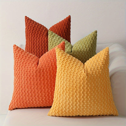 Velvet Throw Pillow Covers 4-Pack 20x20 Inch - Double-Sided Soft Cushion Covers with Zipper Closure, Machine Washable Decorative Pillowcases for Sofa Couch Bed Chair & Modern Home Decor