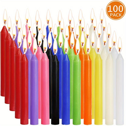 Glitter Soy Wax Devotional Candles Smoke-Free Drip-Free 4-Inch Colored Wax Rods for Weddings Church Home Decor Romantic Ambiance