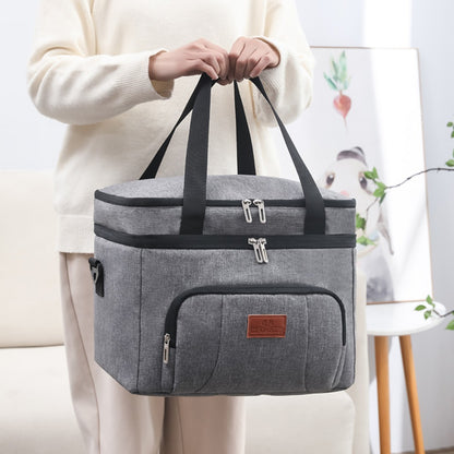 Insulated Lunch Bag Oxford Cloth Portable Food Bag Multipurpose Thermal Snack Bag for Work School Picnic Travel