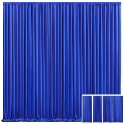 Blackout Backdrop Curtain 4 Pack 5x10 Ft - Heavyweight Nonwoven, Wrinkle-Resistant, Smooth Hanging for Wedding Birthday Baby Shower Party Photography Background Decoration