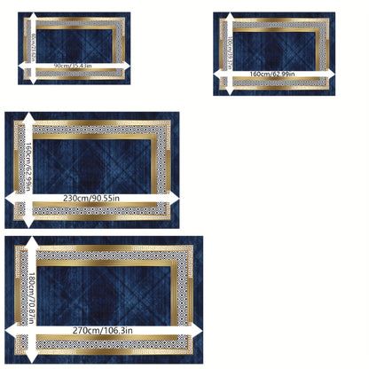 Area Rug Luxury Imitation Cashmere Machine Washable Non-Slip Plaid Checkered for Living Room Bedroom Dining Room Home Office Outdoor Camping