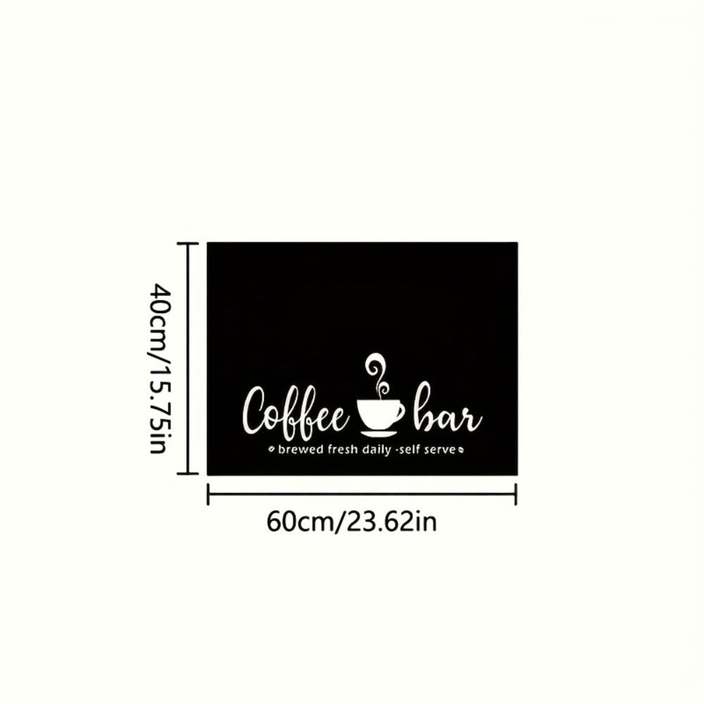 Coffee Bar Mat & Dish Drying Mat – Bohemian Absorbent Kitchen Counter Mat for Coffee Machine, Espresso Station & Countertop