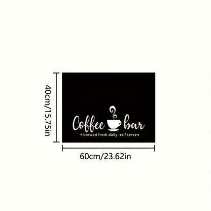 Coffee Bar Mat & Dish Drying Mat – Bohemian Absorbent Kitchen Counter Mat for Coffee Machine, Espresso Station & Countertop