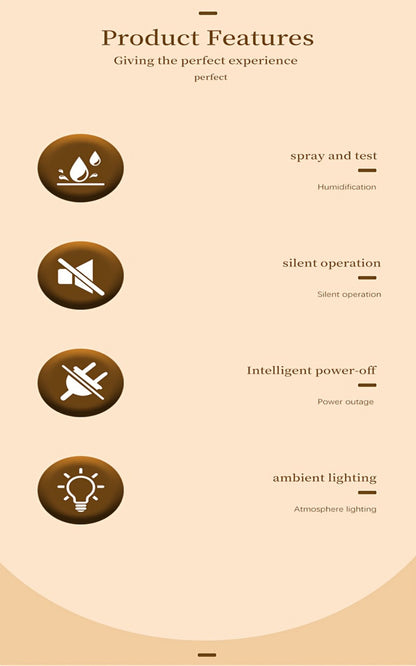 Cool Mist Humidifier with 7-Color Night Light Raindrop Music Design Dual Mist Output 26dB Ultra-Quiet 24H Operation Visible Water Level for Bedroom Living Room Office Gift