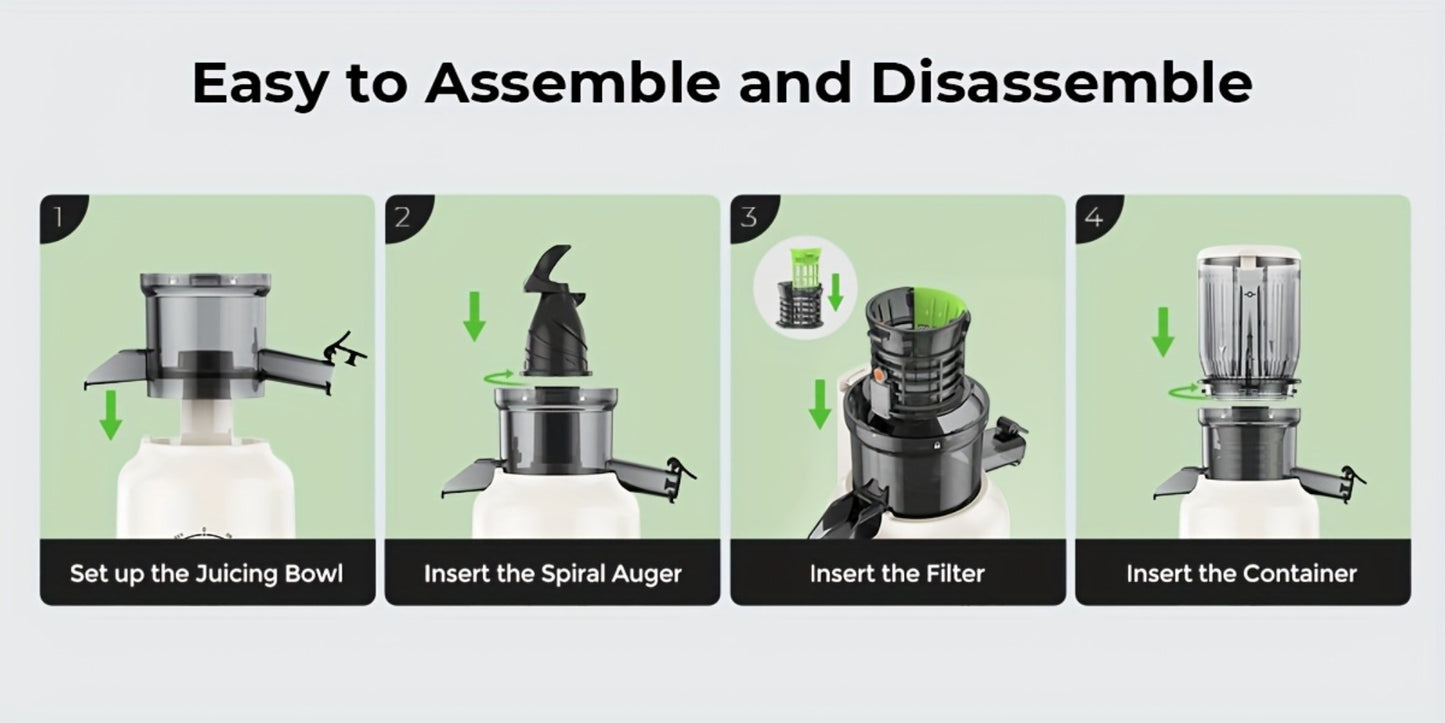 Centrifugal Juicer with 4.3-Inch Wide Feed Chute - 3-Speed Electric Juicer Machine for Whole Fruits & Vegetables, High Juice Yield, 3 Interchangeable Strainers, Easy to Clean, BPA-Free