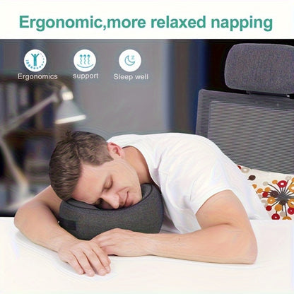 Memory Foam Travel Neck Pillow – Breathable Washable Cover for Airplane, Office, Car & Home Recliner