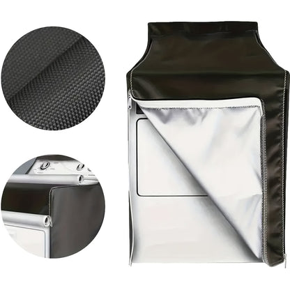 Washer Dryer Cover 420D Heavy Duty Waterproof, Indoor Outdoor Washing Machine Protector with Zipper Window, Fits Top Load & Front Load Washers Dryers, Dustproof UV-Resistant Laundry Appliance Hood 2pcs