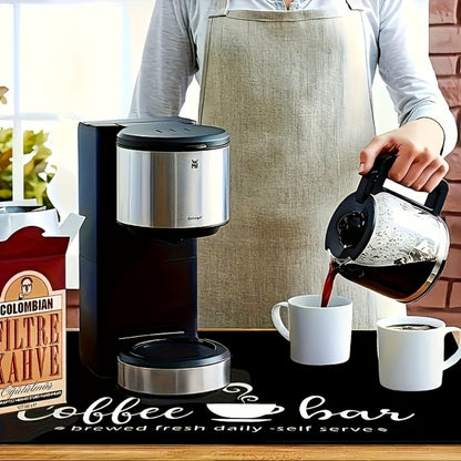 Coffee Bar Mat & Dish Drying Mat – Bohemian Absorbent Kitchen Counter Mat for Coffee Machine, Espresso Station & Countertop