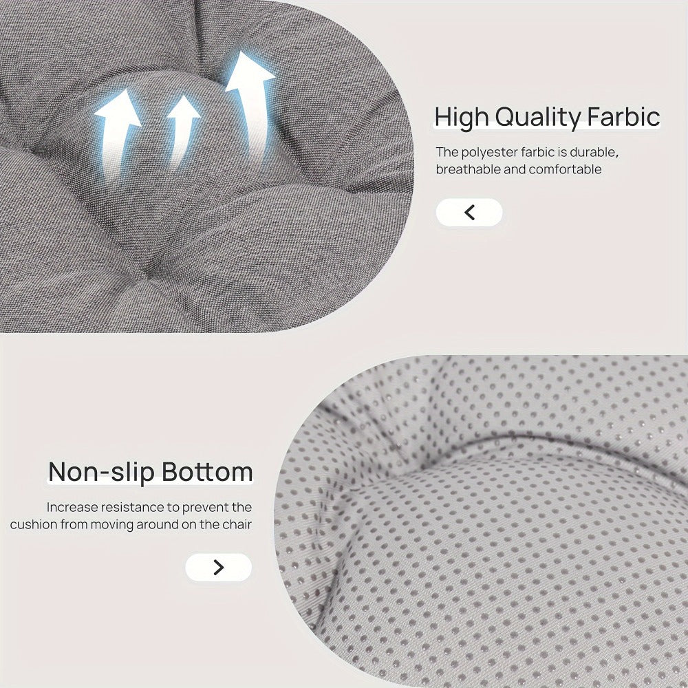 Memory Foam Chair Cushions 4/8 Pack, Non-Slip Seat Pads for Dining Chairs, Kitchen, Office & Patio – Indoor Outdoor Chair Pads M/L Size