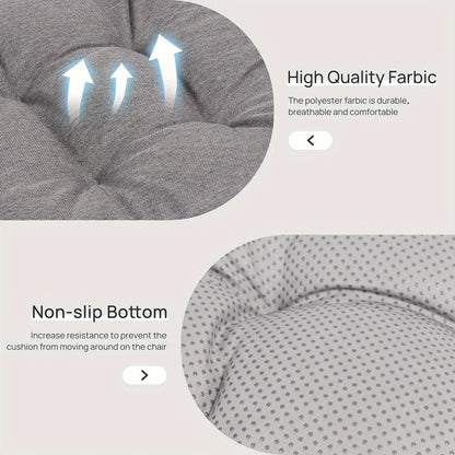 Memory Foam Chair Cushions 4/8 Pack, Non-Slip Seat Pads for Dining Chairs, Kitchen, Office & Patio – Indoor Outdoor Chair Pads M/L Size