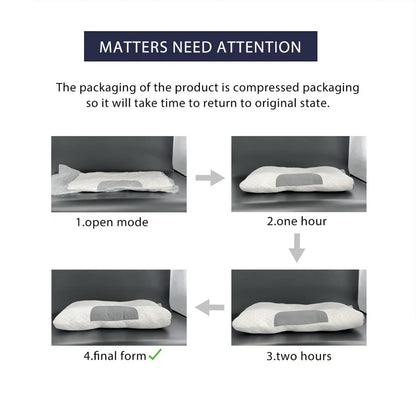 Neck Pillow for Sleeping Set of 2 Ergonomic Cervical Support Pillow Soft Adjustable Contour Design Washable Cover Premium Filling for Side Back Stomach Sleepers